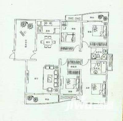 升龙御玺4室2厅2卫157㎡户型图