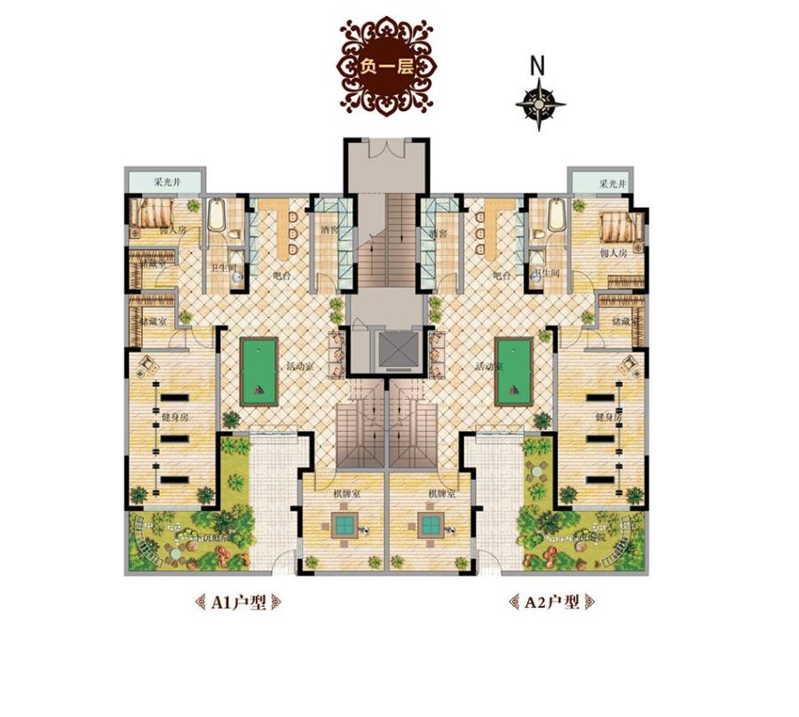 新田城3室2厅1卫户型图