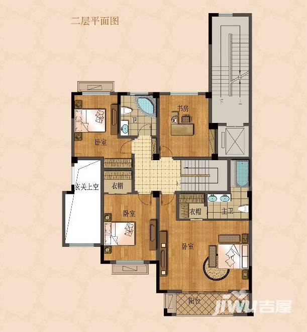 建海绿荫半岛4室2厅3卫328.4㎡户型图