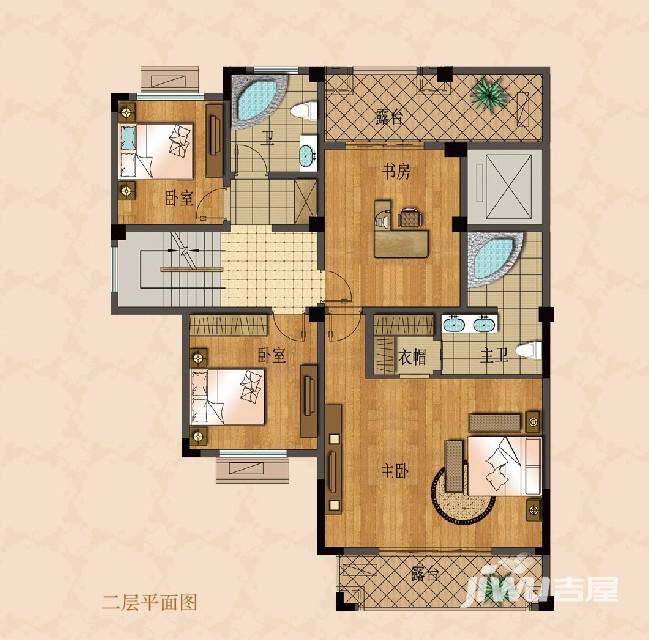 建海绿荫半岛4室2厅3卫户型图