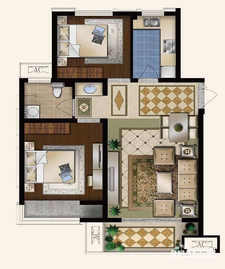 绿地海珀兰轩普通住宅89㎡户型图