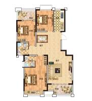 正商金域世家3室2厅2卫125㎡户型图