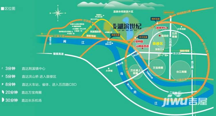 凤翔湖滨世纪位置交通图1