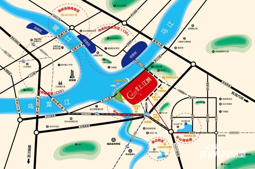 融信上江城位置交通图1
