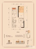 龙光普罗旺斯普通住宅49.4㎡户型图