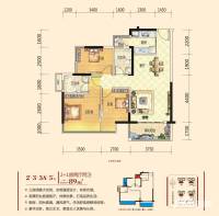 龙光普罗旺斯3室2厅2卫89㎡户型图