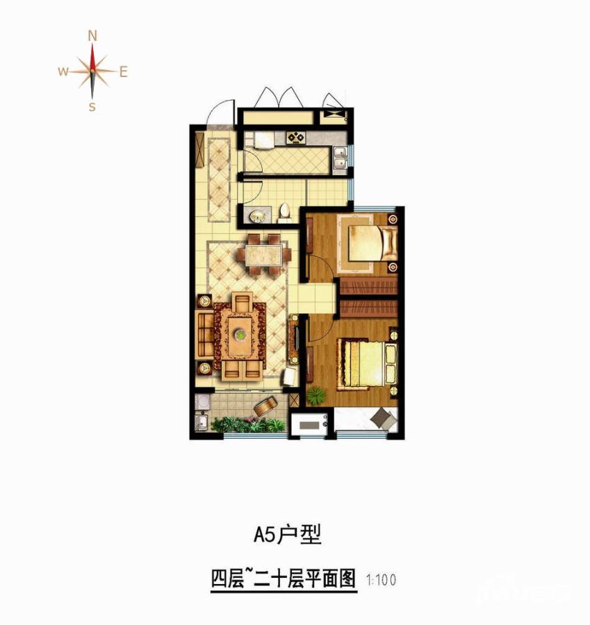 道成广场普通住宅86㎡户型图