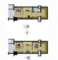 高力国际SOHO1室2厅1卫44㎡户型图
