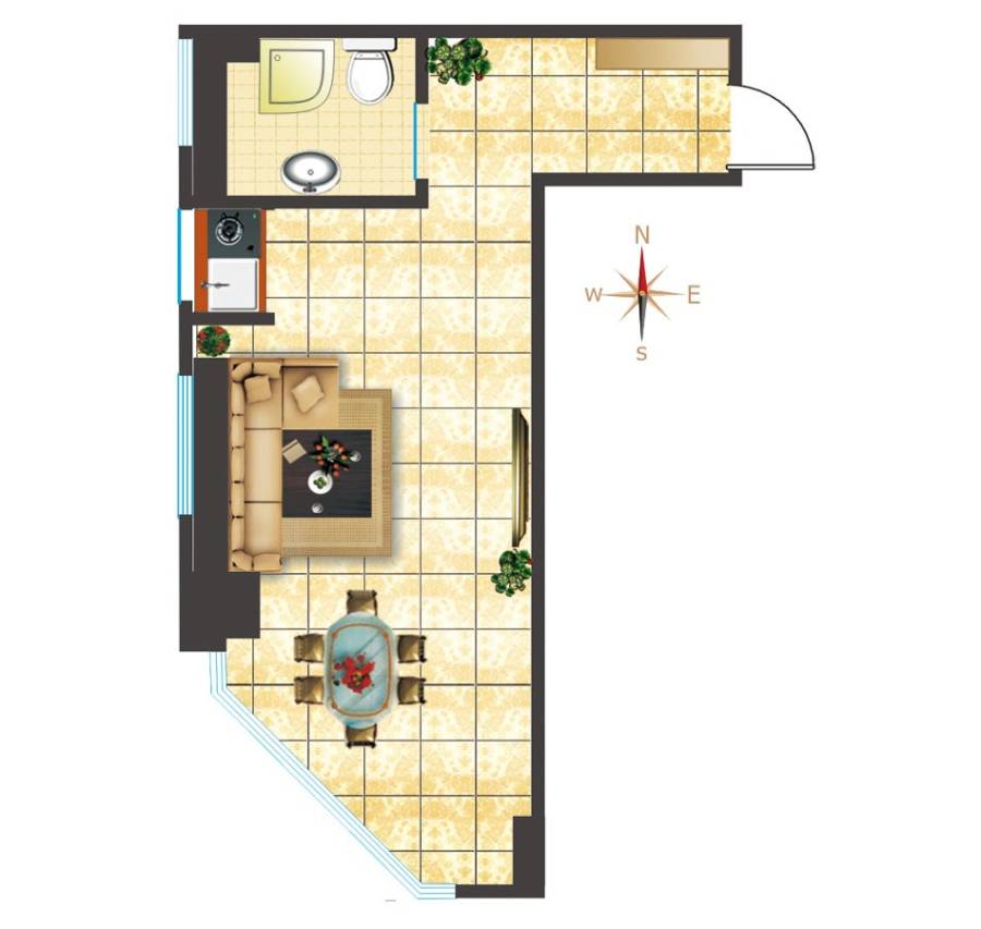 富邦商业广场普通住宅62㎡户型图