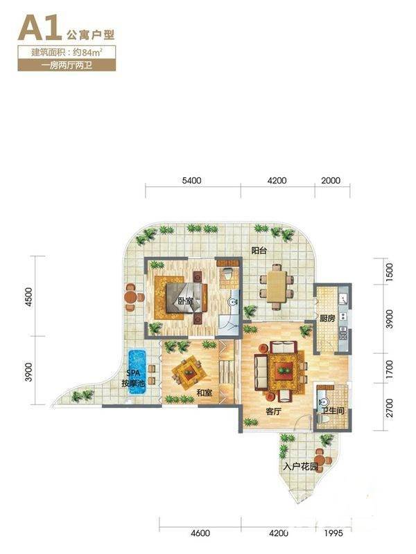 波波利海岸3号院普通住宅84㎡户型图