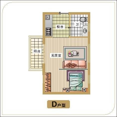 澜香溪谷普通住宅41.3㎡户型图