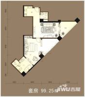 三亚国际公寓普通住宅99.3㎡户型图