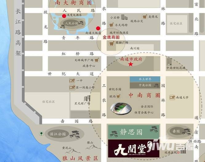 九间堂山居位置交通图3