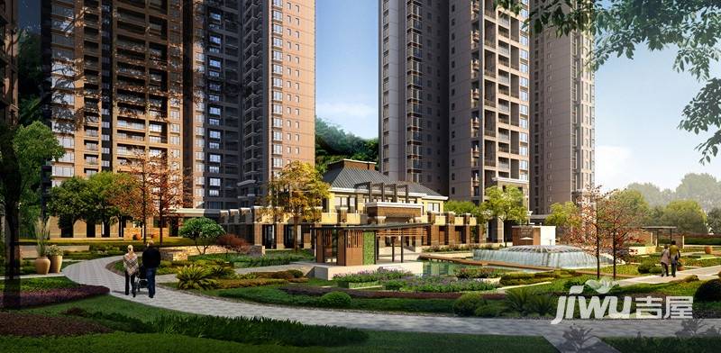 公园豪宅靠山效果图图片