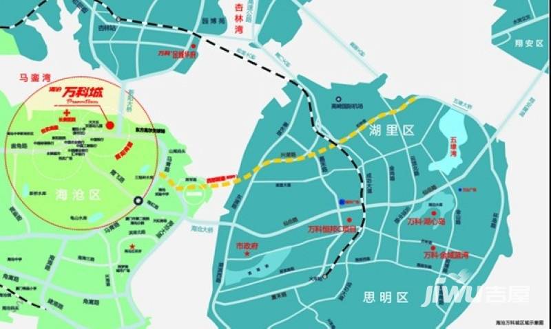 海沧万科城位置交通图
