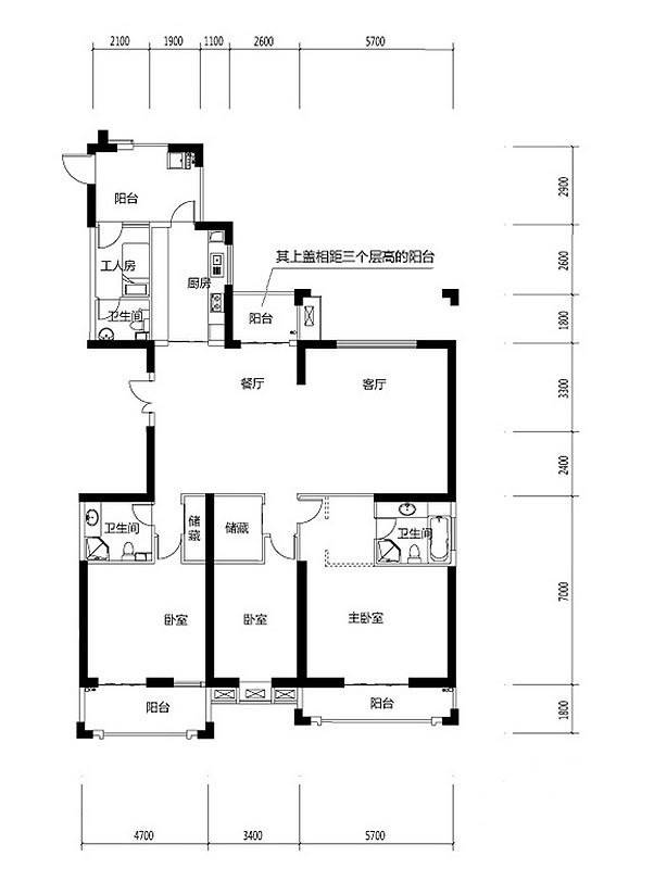 世茂湖滨首府普通住宅240.8㎡户型图