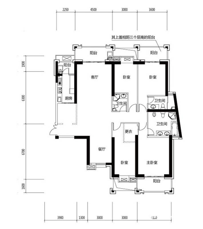 世茂湖滨首府普通住宅212.1㎡户型图