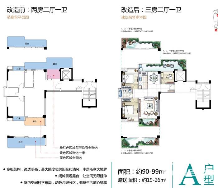 禾丰新景普通住宅99㎡户型图