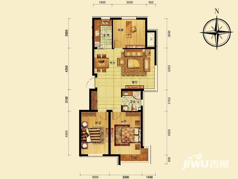 新世界朗悦居普通住宅99㎡户型图