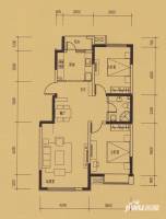 千龙户泓城2室2厅1卫98.9㎡户型图