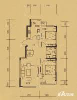 千龙户泓城2室2厅1卫89.2㎡户型图