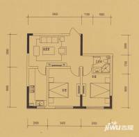 千龙户泓城2室1厅1卫73.7㎡户型图