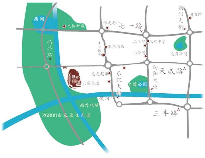 苏堤杭城位置交通图