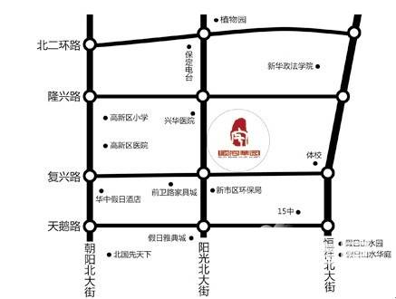 华中国宅华园位置交通图图片