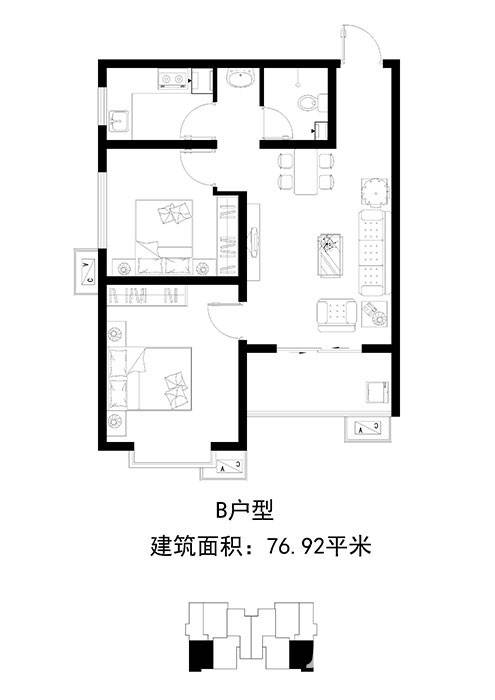 绿城青竹园户型图图片