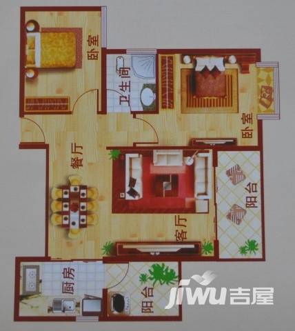 懿德园普通住宅78.7㎡户型图