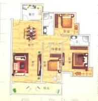 御景湾人和好景3室2厅2卫129㎡户型图