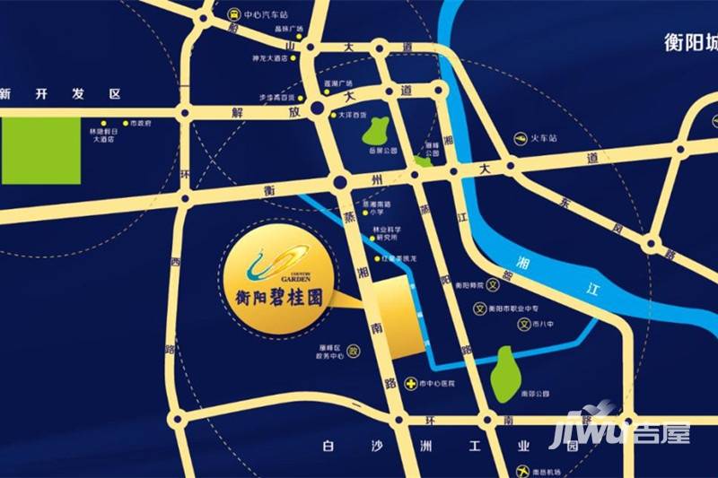衡阳碧桂园位置交通图1