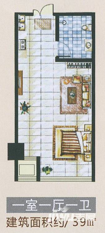 亚威新时代普通住宅39㎡户型图