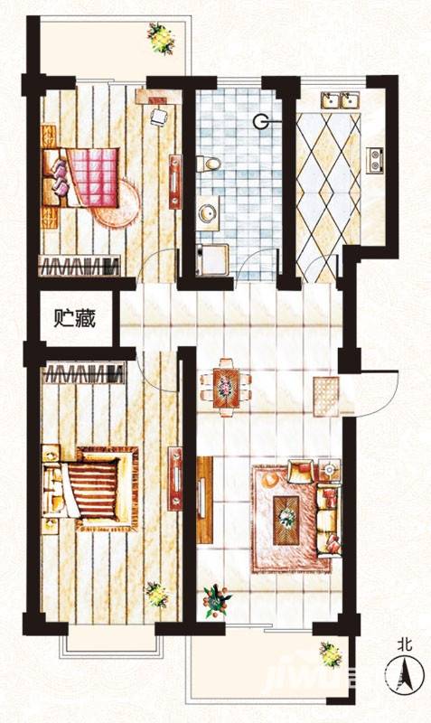 亚威新时代普通住宅94㎡户型图