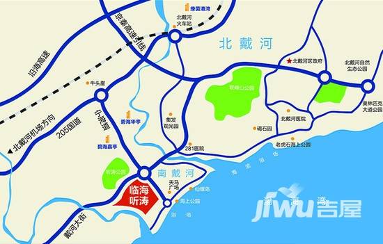 临海听涛位置交通图9