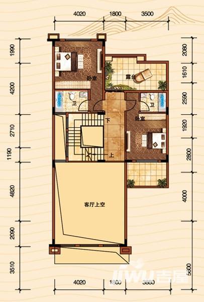 鴻景·紫園鴻景紫園戶型圖 b3戶型二層 258.63㎡