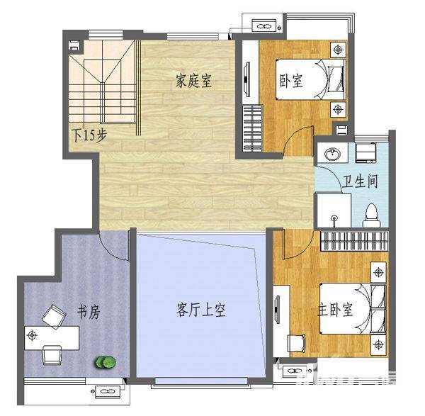 蓝天小区5室3厅2卫208㎡户型图