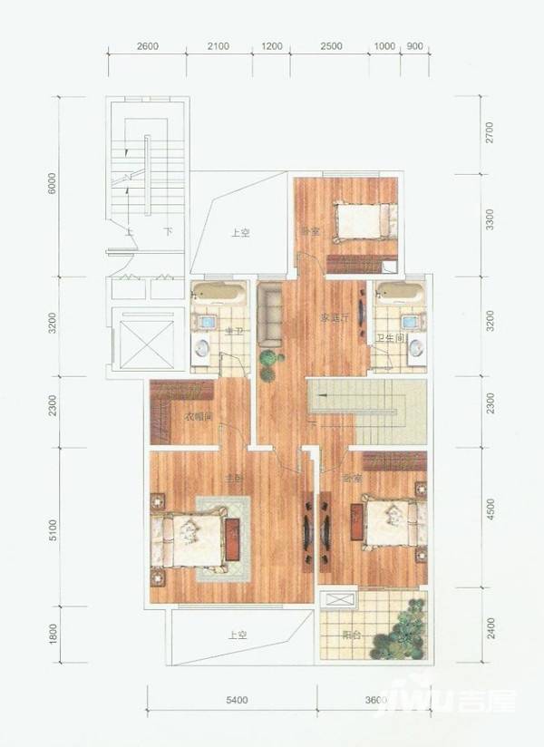 靓都公馆4室3厅3卫户型图