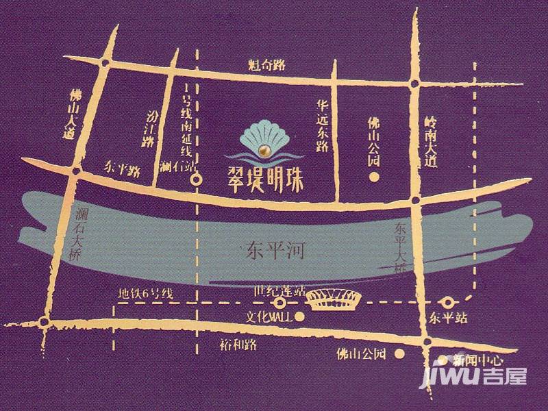 翠堤明珠位置交通图图片