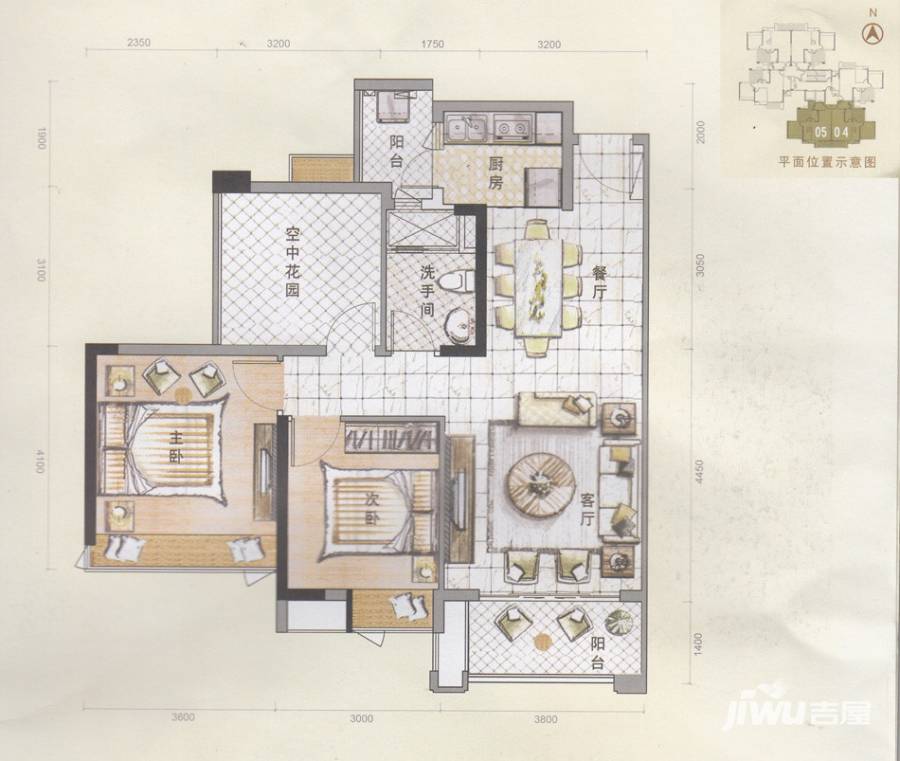 领地海纳豪庭普通住宅89㎡户型图