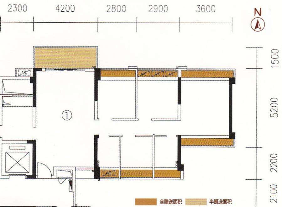 东海银湾4室2厅2卫109㎡户型图