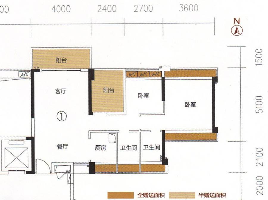 东海银湾普通住宅89㎡户型图