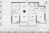 保利中环广场4室2厅2卫143㎡户型图