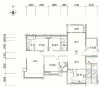 保利中环广场4室2厅2卫户型图