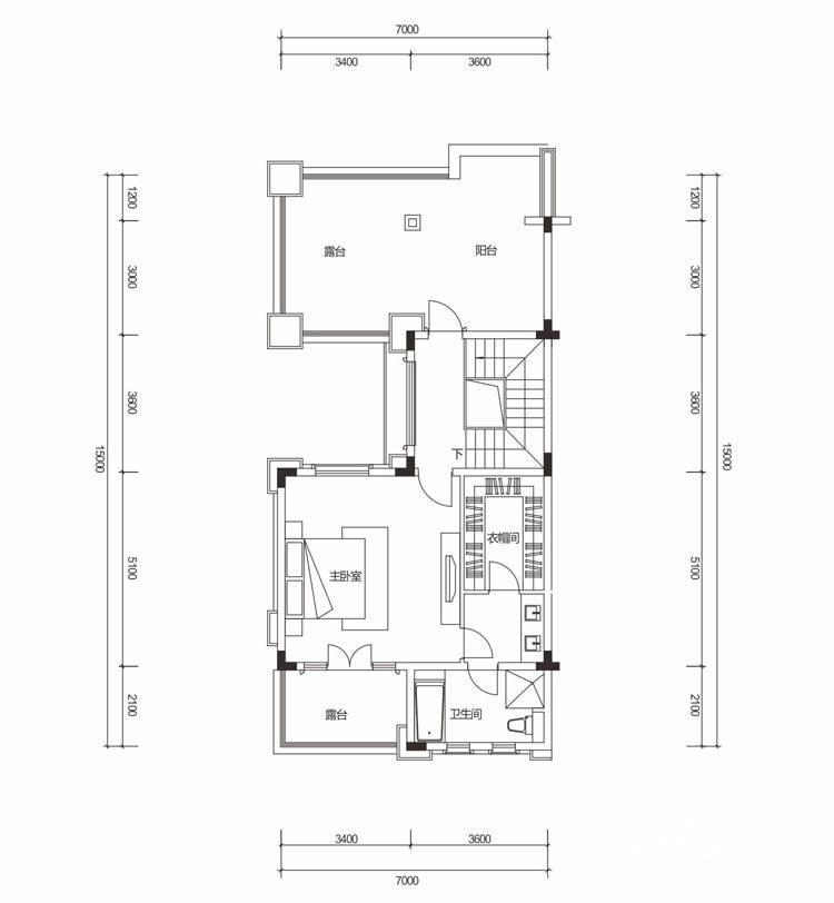 深业云东海花园普通住宅63㎡户型图