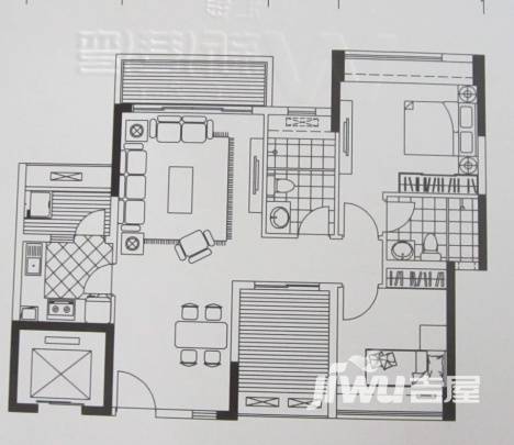 汇银W新港湾普通住宅91㎡户型图