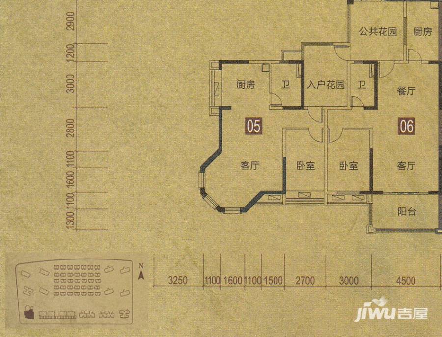 容桂碧桂园4室2厅2卫167.3㎡户型图