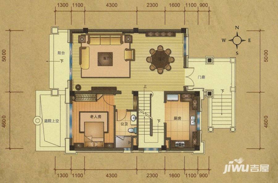 容桂碧桂园1室2厅1卫461.2㎡户型图