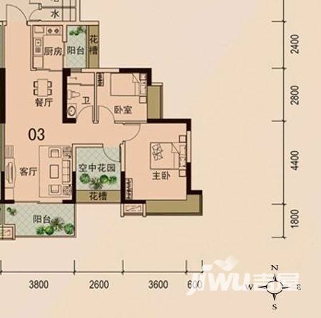 盛南新都普通住宅90㎡户型图