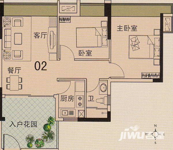 盛南新都普通住宅69.9㎡户型图